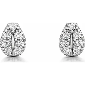 Náušnice Zlaté náušnice s kapkovým motivem a zirkony