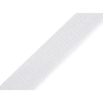 Popruh polypropylenový šíře 30 mm tloušťka 2 mm, malé, 2 bílá