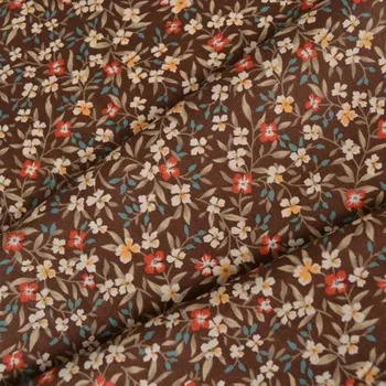 Bavlněný popelín Jane hnědý