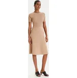 Armani Exchange Úpletové šaty XW001885 AF10352 Béžová Regular Fit S