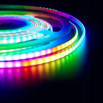 LED páska Digitální LED pásek RGB WLED WS2811 plynoucí RGBIC tenký PCB 5mm 12V 160LED/m