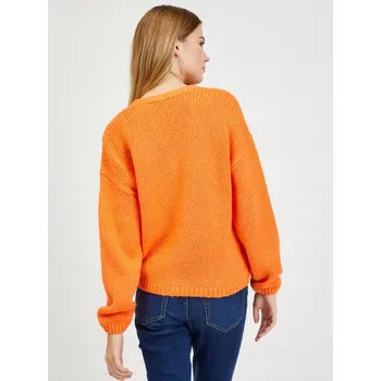 Dámský svetr Orsay dámský svetr oranžový klasický do pasu velikost S