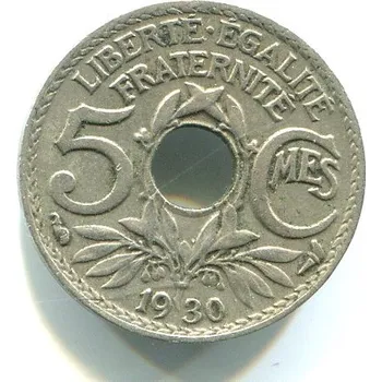 FRANCIE. 5 centimes 1930.