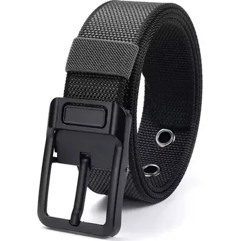 Opasek Nylonový opasek s kovovou přezkou Rampon Černý