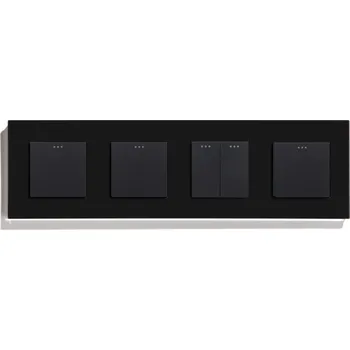 vypínač SKLENĚNÝ SCHODIŠŤOVÝ VYPÍNAČ SVĚTLA RÁMEČEK ČTYŘNÁSOBNÝ 299 mm