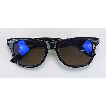 Sluneční brýle AURIOL Klasické sluneční brýle, stranice se vzorem - ČERNÉ