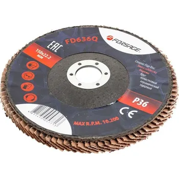 Brusný kotouč Forsage Lamelový brusný kotouč na dřevo a kov, 150 mm P36