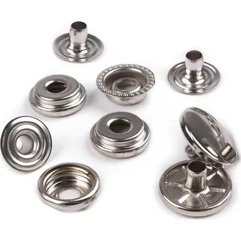 Knoflíky stiskací s kroužkem Ø15 mm (AM6 - O-SPRING) na silné látky, sypané