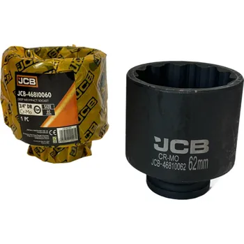Gola hlavice JCB ÚDEROVÁ HLAVICE HLADKÁ 3/4" Cr-Mo 12-hranná 77mm NÁSTRČNÝ KLÍČ
