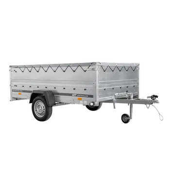 Auto-moto Přívěs za auto na pružinách 264x150 UNITRAILER GARDEN 265/R KIPP s bočnicemi BIS, rámem H-0 a šedým krytem