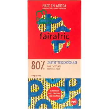 Čokoláda fairafric bio hořká čokoláda s 80 % kakaa, 80 g