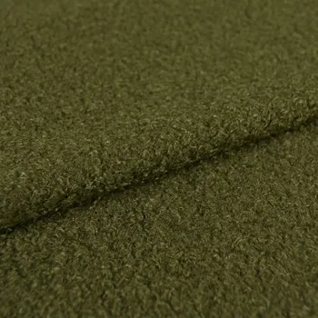 Kabátovina soft Bouclé barva olivová