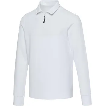 Pánská košile Zeus unisex polokošile s dlouhým rukávem a zipem - Bílá / XXS