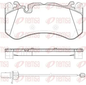 Brzdová destička Sada brzdových destiček, kotoučová brzda REMSA 1300.30