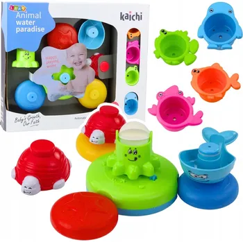 Hračka pro nejmenší SADA SADA DO KOUPELE INTERAKTIVNÍ HRAČKA FONTÁNA FONTÁNA HRNKY