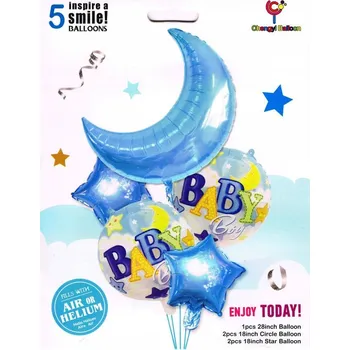 Balónek Sada balónků Baby Girl 46-71cm BCF-167 5 kusů