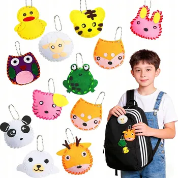 kreativní sada SADA NA VÝROBU PŘÍVĚSKŮ PŘÍVĚSEK NA KLÍČE DIY OZDOBY PRO DĚTI 12 KS