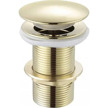 Sifon Zlatá umyvadlová zátka Klik-Klak bez přepadu