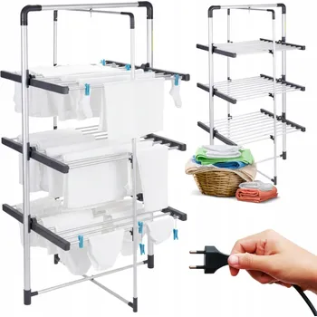 Sušák na prádlo SUŠÁK NA PRÁDLO ELEKTRICKÝ Skládací Hliníkový 300W KAMILLE