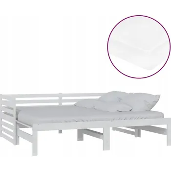 Postel Dřevěná manželská postel VidaXL 90x200 cm bílá