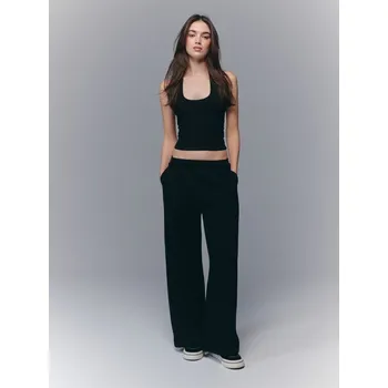 Dámské kalhoty Kalhoty s širokými nohavicemi - XL - House - černá - 712JL-99X