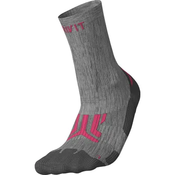 Dámské ponožky CRIVIT Dámské / Pánské trekingové ponožky (šedá/červená, 37/38)