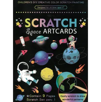 Výtvarná sada FANDY Obrázek škrabací Mark 9 ks 05 vesmír