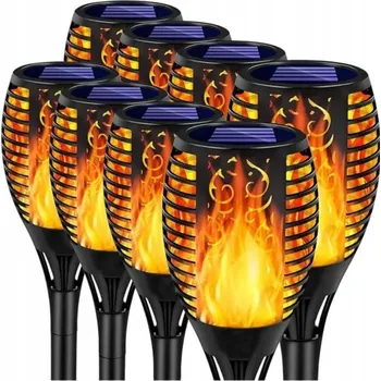 Venkovní osvětlení ZAHRADNÍ SOLÁRNÍ LAMPA POCHODEŇ LUCERNA DO ZAHRADY LED 8 KUSŮ