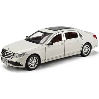 autíčko Mercedes Benz E300 kovový model hračka na baterie světla zvuk 1:24 Bílá