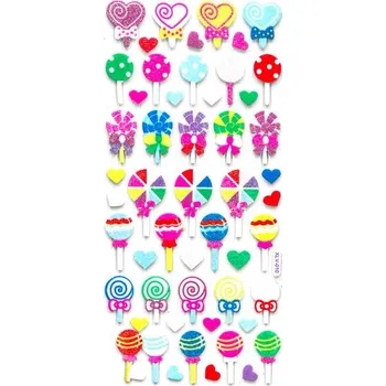 samolepka FANDY Samolepky pěnové glitterové 20 lízátka