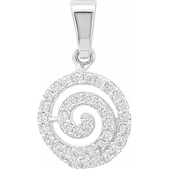Přívěsek Leru Přívěsek Spirála z bílého zlata se zirkony