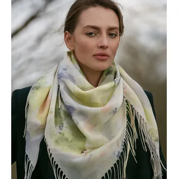 Šátek Agrafka šátek s květinami – polyester