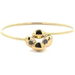 Zlatý náramek s černými zirkony 7010428