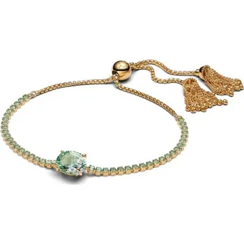 Náramek Tenisový náramek PANDORA Bridgerton Motýl s pastelově zelenými zirkony 564402C01-1
