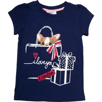 Chlapecké tričko Dívčí triko - Winkiki WKG 02883, tmavě modrá Barva: Modrá tmavě, Velikost: 110