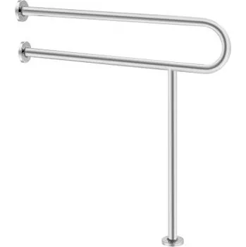 Madlo do koupelny Bezpečnostní madlo na toaletu , madlo ve tvaru U o délce 31,5 palce, bezpečnostní tyč pro seniory z nerezové oceli 304, madla na toaletu s protiskluzovou rukojetí, bezpečnostní madlo s nosností 300 liber a podpůrnou nohou