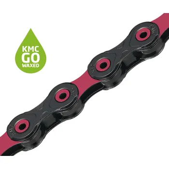 Řetěz na kolo KMC DLC12 WAXED Black/Pink 126 článků (Řetěz KMC DLC12 WAXED Black/Pink126 článků 12)