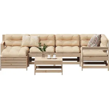 Zahradní lavice zahrada-XL 7dílná zahradní sedací souprava masivní borové dřevo 3250940