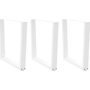zahrada-XL Nohy k jídelnímu stolu ve tvaru V, 3 ks, bílé, 80 x (72-73,3) cm, ocel 4012665