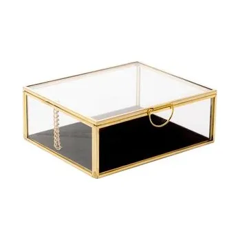 Szkatułka na biżuterię | GRAZIA | z welurową wyściółką | 13x11x5 cm | 852706