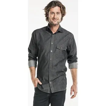 Pánská košile Chaud Devant | Kuchařská košile Antra Denim Stretch - Grey / 3XL / 3XL / šedá