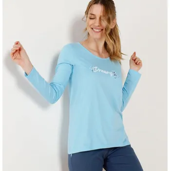 Dámské tričko Blancheporte Tričko s dlouhými rukávy, tyrkysové tyrkysová 46/48