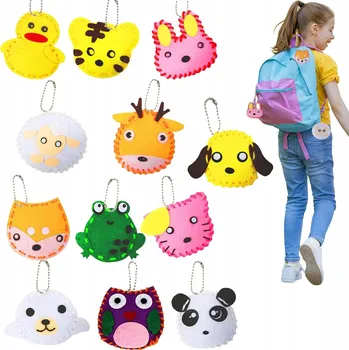 kreativní sada Sada na šití Vicloon, 12 filcových nášivek pro děti od 3 let