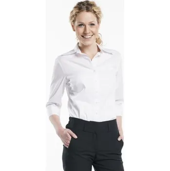 Dámská halenka Chaud Devant | Women White Stretch 3/4 Sleeve - White / 3XL / 3XL / bílá