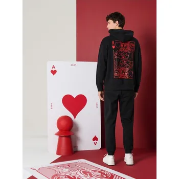 Pánská mikina Sinsay - Mikina s potiskem - černá - 506HL-99X - 506HL-99X-3XL