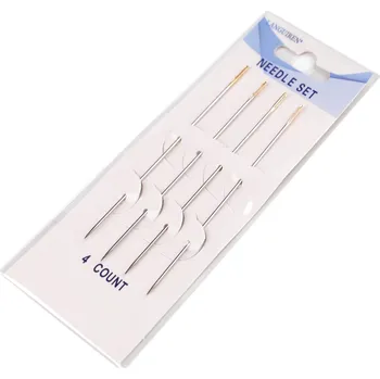 Nástroj na niť a příze Jehly šicí dlouhé se zlatým uchem - 88 mm