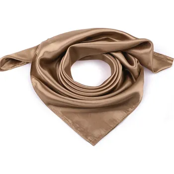 Šátek Saténový šátek jednobarevný 60x60 cm, malé, 9 béžová tm.