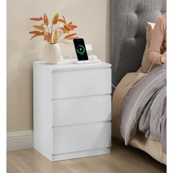 Toaletní stolek Noční stolek s nabíjecí stanicí