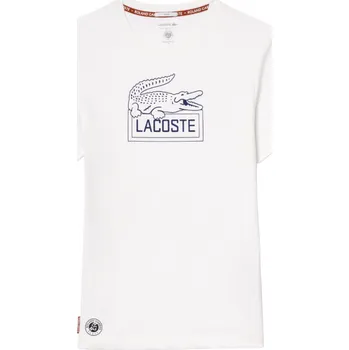 Pánské tričko Pánské tričko Lacoste Ultra-Dry Sport Roland Garros Edition - white Bílý (L)