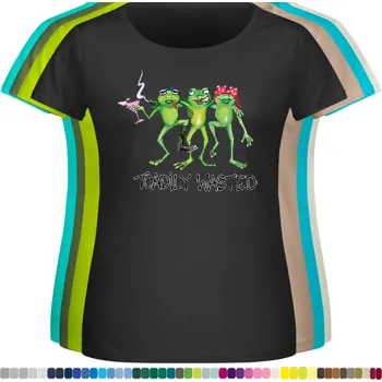 levne-damske-bavlnene-tricko-potisk-alkohol-opile-zabky Barva: Black -černá, velikost: 8XL